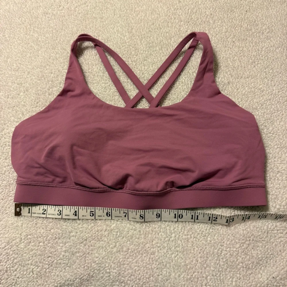 Lululemon Energy Strappy Sports Bra Pink Velvet Dust